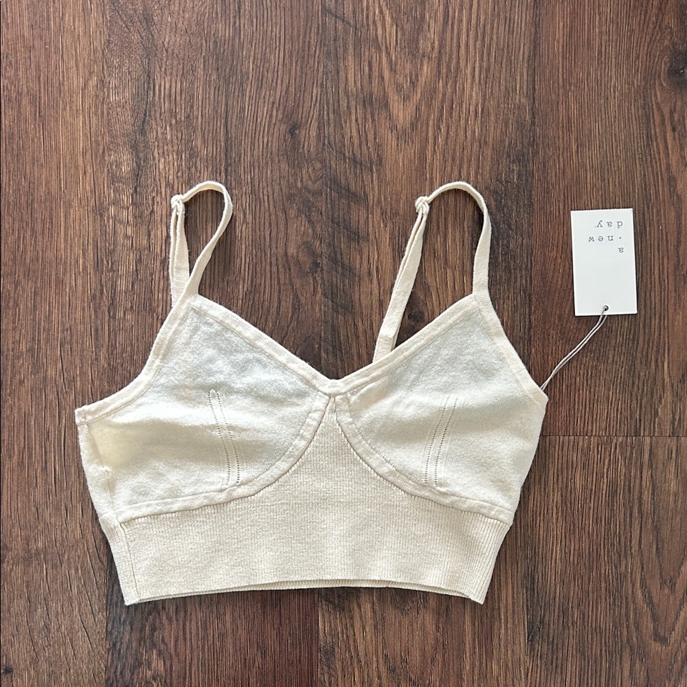 NWT a new day Women's Cream Bralette | Cream Bralette | Cozy | Bralette
